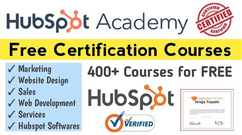 hubspot academy free certification courses.